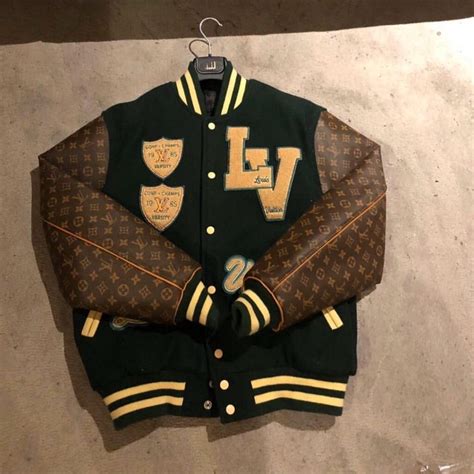 lv varsity jacket brown|louis vuitton monogram varsity jackets.